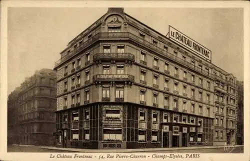 Ak Paris VIII, Petit Palais, Le Château Frontenac, Rue Pierre-Charron, Champs-Elysées, Gebäude