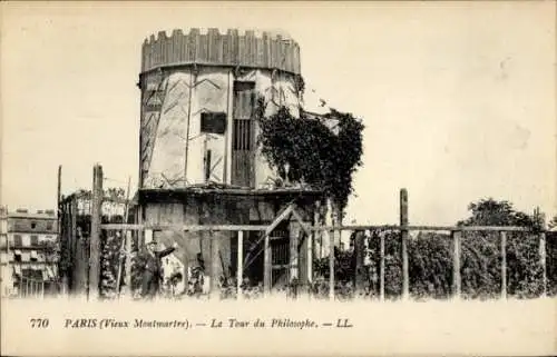 Ak Paris Montmartre, Turm des Philosophen