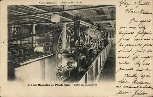 CPA Paris VIII, Grands Magasins du Printemps, Salle des Machines