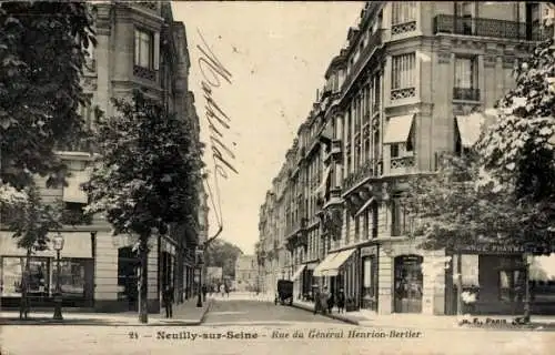 Ak Neuilly sur Seine Hauts de Seine, Rue du General Henrion-Bertier