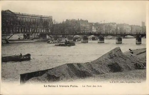 Ak Paris I, Banque de France, Hotel de Toulouse, Rue Croix des Petits Champs, Seine, Pont des Art