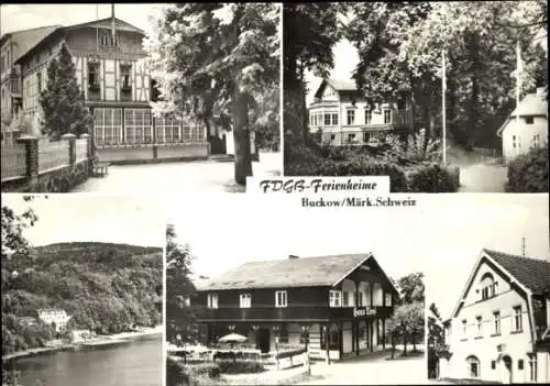 Ak Buckow in der Märkischen Schweiz, FDGB-Ferienheime, Buckow/Märk. Schweiz, Ansicht verschiedene