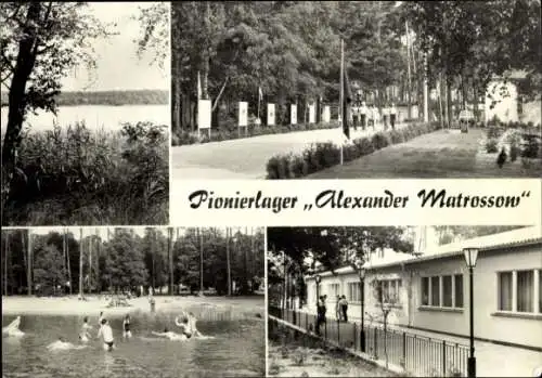 Ak Störitzsee Grünheide in der Mark, Pionierlager Alexander Matrossow, Seeblick, Badestrand