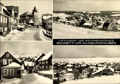 Ak Schnett Masserberg in Thüringen, Winteransichten