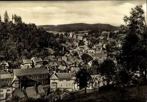 Ak Ruhla in Thüringen, Fotografie eines Dorfes, Thüringer Wald, idyllische Landschaft, vintage