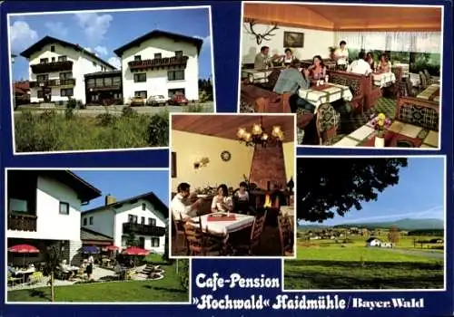 Ak Haidmühle Bayrischer Wald Niederbayern, Dreisessel, Cafe-Pension 'Hochwald', Gastraum, Gäste, 