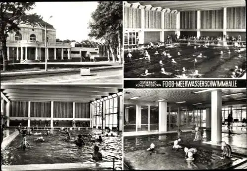 Ak Ostseebad Kühlungsborn, Kurhaus, Schwimmhalle, Wasserbecken, Schwimmer in Aktion