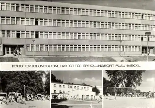 Ak Plau am See Mecklenburg, Waldheim, FDGB-Erholungsheim Emil Otto, Erholungsort, Gebäudeansicht,