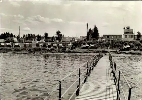 Ak Reinberg Sundhagen in Vorpommern, Zeltplatz im Ortsteil Stahlbrode, idyllische Landschaft, Was