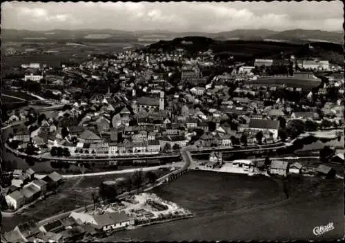 Ak Cham in der Oberpfalz, Fliegeraufnahme