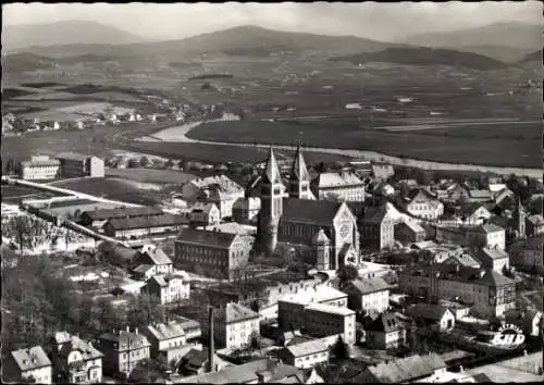 Ak Cham in der Oberpfalz, Luftbild