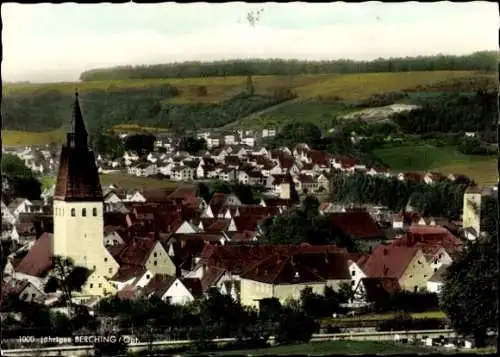 Ak Berching in der Fränkischen Alb Oberpfalz, Stadtansicht mit Kirche,  Architektur, malerische L