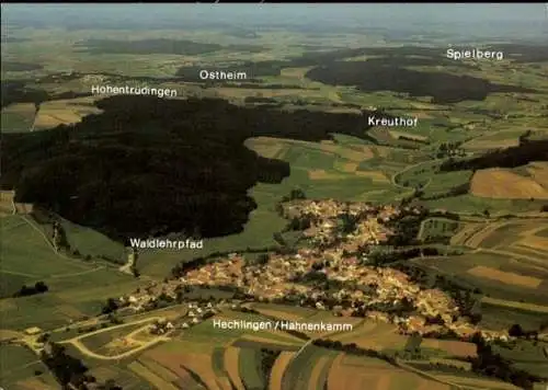 Ak Hechlingen am See Heidenheim in Mittelfranken, Hahnenkamm, Luftbild