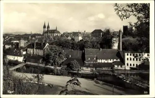 Ak Eger Region Karlsbad, Gesamtansicht der Stadt, Kirche
