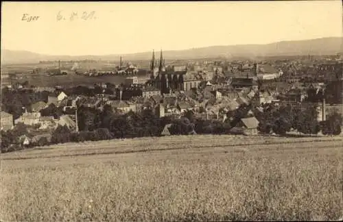Ak Eger Erlau Ungarn, Stadtansicht von   Gebäude, 6.8.21.