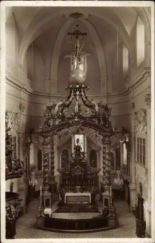 Ak Bohosudov Mariaschein Region Aussig, Hochaltar der Basilika