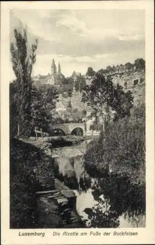 Ak Luxembourg Luxemburg, Fort Thüngen, Trois Gland, Drei Eicheln, Dräi Eechelen, Fluss Alzette, B