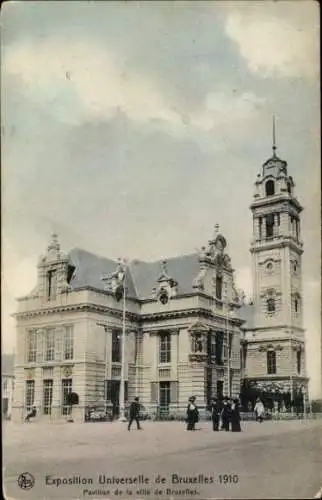 Ak Bruxelles Brüssel, Exposition Universelle 1910, Pavillon der Stadt   Architektur
