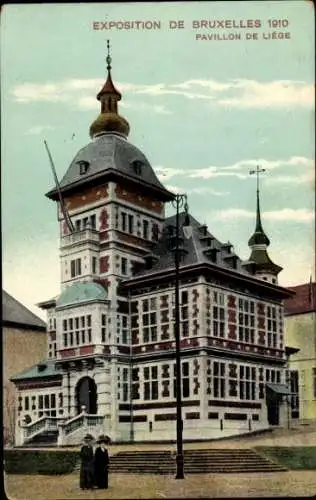Ak Bruxelles Brüssel, Exposition 1910, Pavillon de Liége