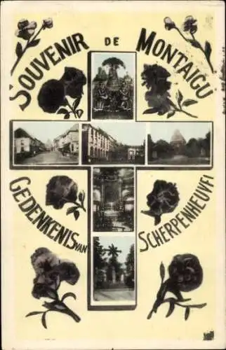 Ak Montaigu Scherpenheuvel Flämisch Brabant, Souvenir, Blumen