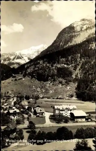 Ak Weißbach bei Lofer in Salzburg, Panorama, Kammerlinghorn, Hochkranz
