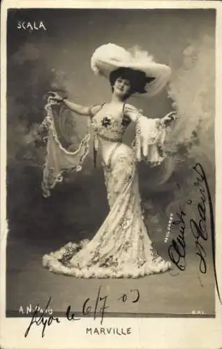 Ak Variete-Künstlerin Marville, Porträt