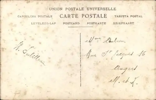 Ak Heureuse Fete, Mädchen, Droschke