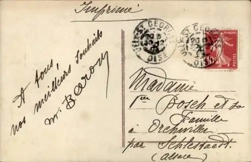 Ak Glückwunsch Neujahr, Frau im Auto