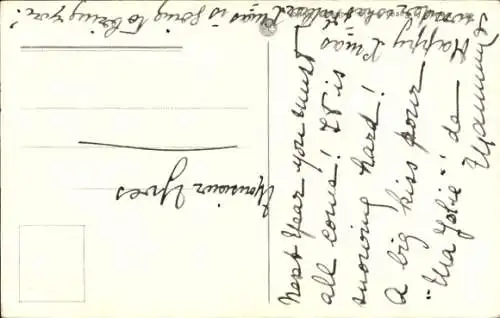 Ak Kinder beim Schlittschuhlaufen, Berge