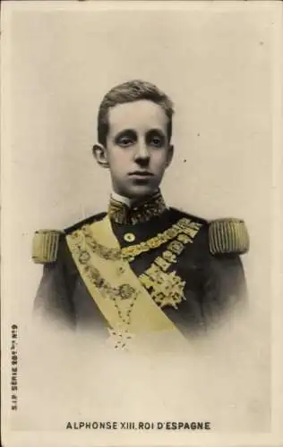 Ak König von Spanien Alfons XIII., Portrait