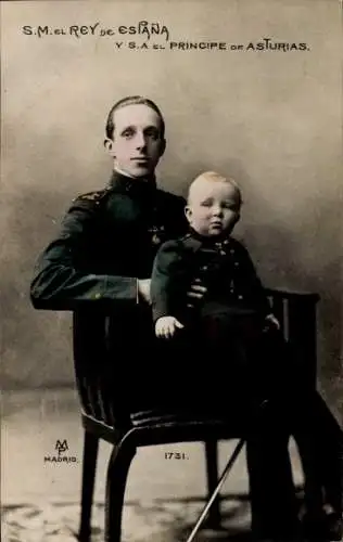 Ak König Alfons XIII., Prinz, Portrait
