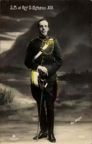 Ak König Alfons XIII., Portrait, Adel Spanien