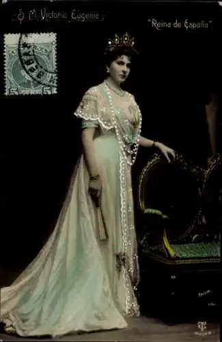 Ak S. M. Victoria Eugenia, Portrait, Adel Spanien