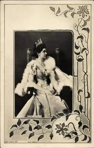 Ak Königin von Italien, Elena von Montenegro auf dem Thron, Portrait