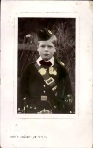 Passepartout Ak Prinz Edward VIII, Prince of Wales, Portrait