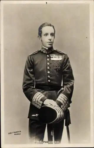 Ak Alphonse XIII, König Alfons von Spanien, Portrait