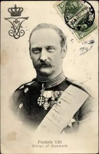 Ak König Frederik VIII von Dänemark, Uniform
