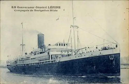 Ak Dampfschiff S/S Gouverneur Général Lépine, Compagnie de Navigation Mixte