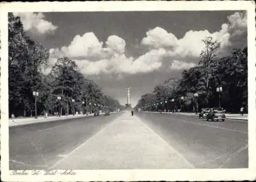 Ak Berlin Tiergarten, Ost-West-Achse, Siegessäule