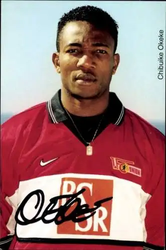Autogrammkarte Fußballer Chibuike Okeke, 1. FC Union Berlin, Autogramm