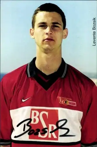 Autogrammkarte Fußballer Levente Bozsik, 1. FC Union Berlin, Autogramm