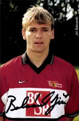 Autogrammkarte Fußballer Jiri Balcarek, 1. FC Union Berlin, Autogramm