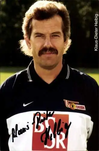 Autogrammkarte Fußballer Klaus Dieter Helbig, 1. FC Union Berlin, Autogramm