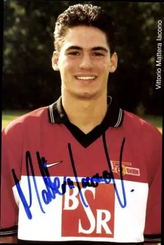 Autogrammkarte Fußballer Vittorio Mattera lacono, 1. FC Union Berlin