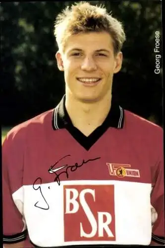 Autogrammkarte Fußballer Georg Froese, 1. FC Union Berlin, Autogramm