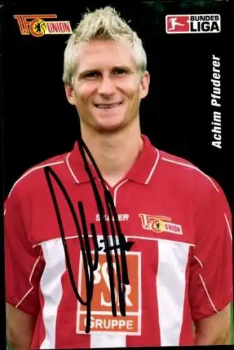 Autogrammkarte Fußballer Achim Pfuderer, 1. FC Union Berlin, Autogramm
