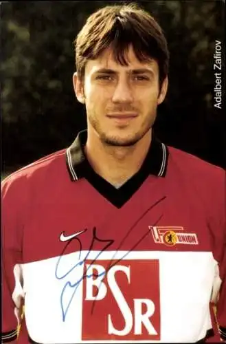 Autogrammkarte Fußballer Adalbert Zafirov, 1. FC Union Berlin, Autogramm