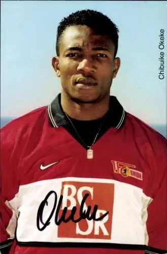 Autogrammkarte Fußballer Chibuike Okeke, 1. FC Union Berlin, Autogramm