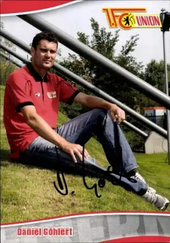 Autogrammkarte Fußballer Daniel Göhlert, 1. FC Union Berlin, Autogramm