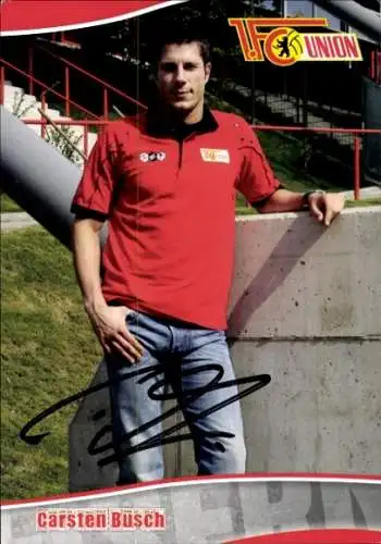 Autogrammkarte Fußballer Carsten Busch, 1. FC Union Berlin, Autogramm